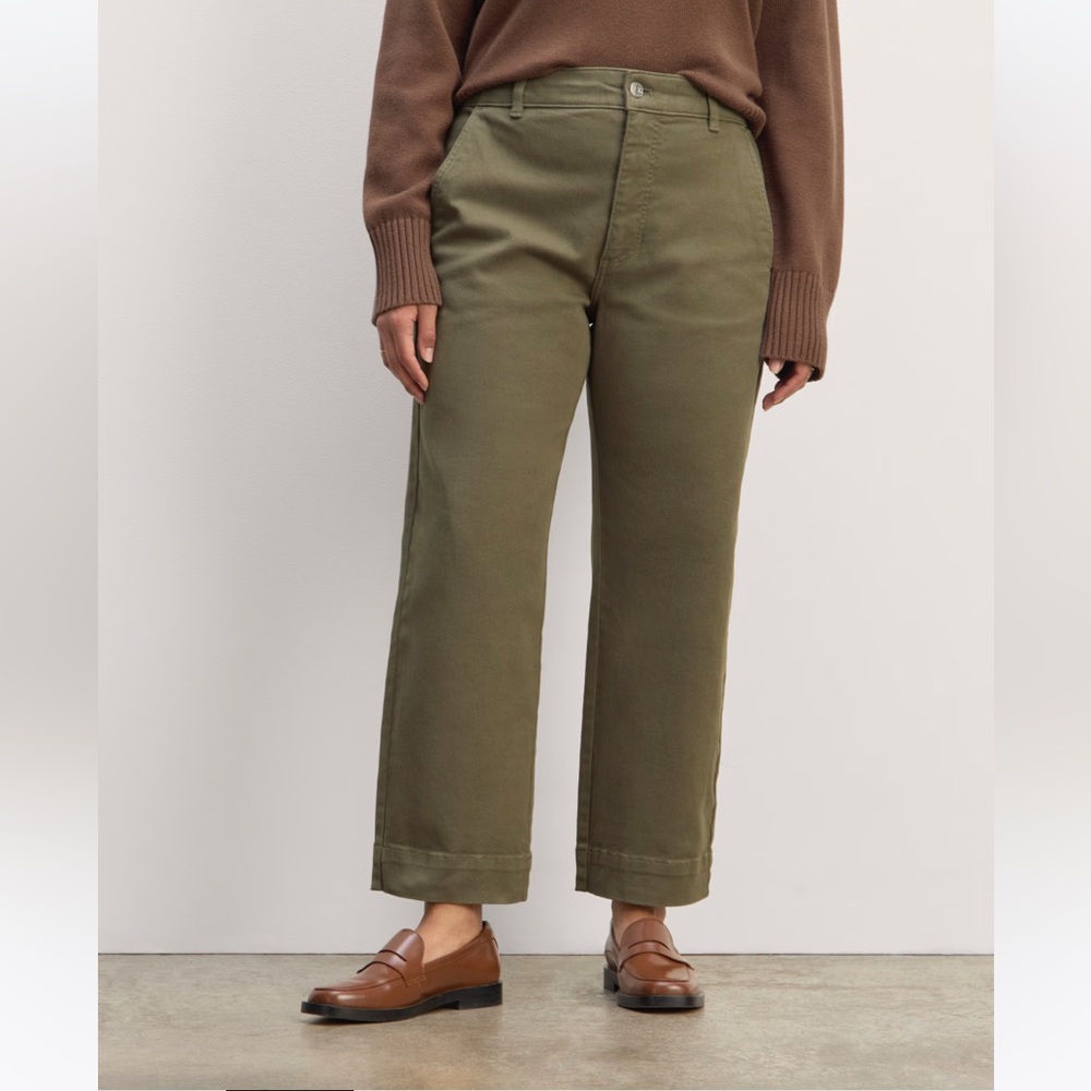 Green Straight Leg Jeans with Relaxed Fit